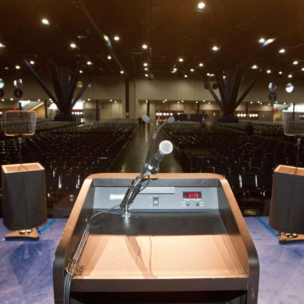 live event production stage set up