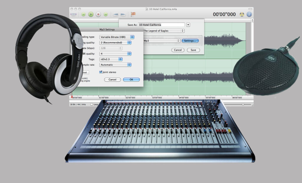 Image shows audio equipment and software as used in conference equipment hire / conference audio hire by Conference Craft.