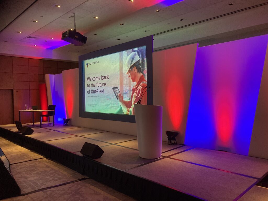 Empty Technipfmc Stage before the event starts